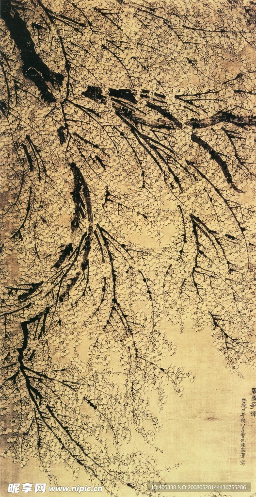 陈录梅花图