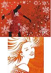 时尚雪花美女