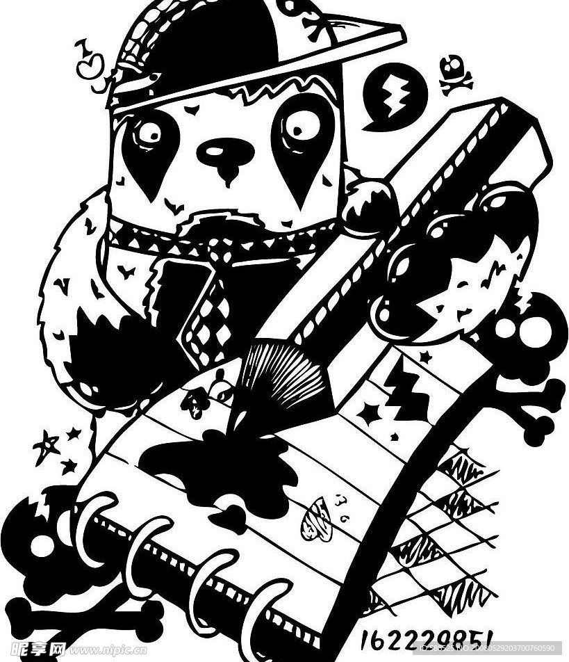 涂鸦狗插画