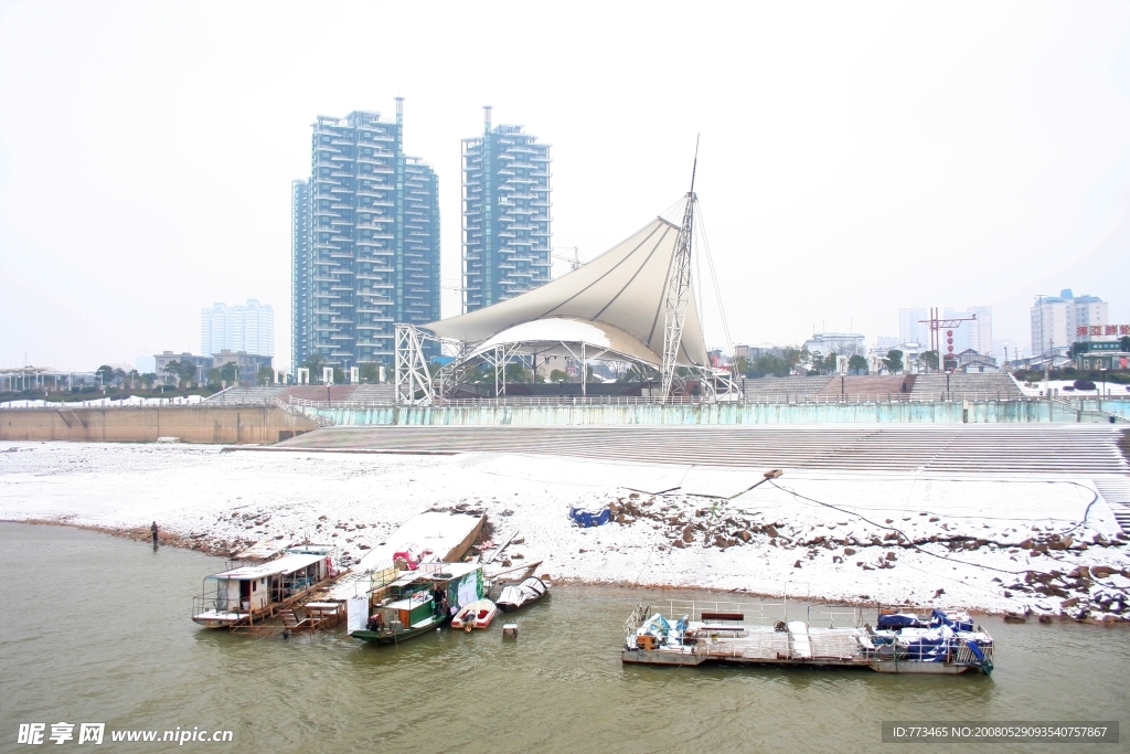 湘江雪景