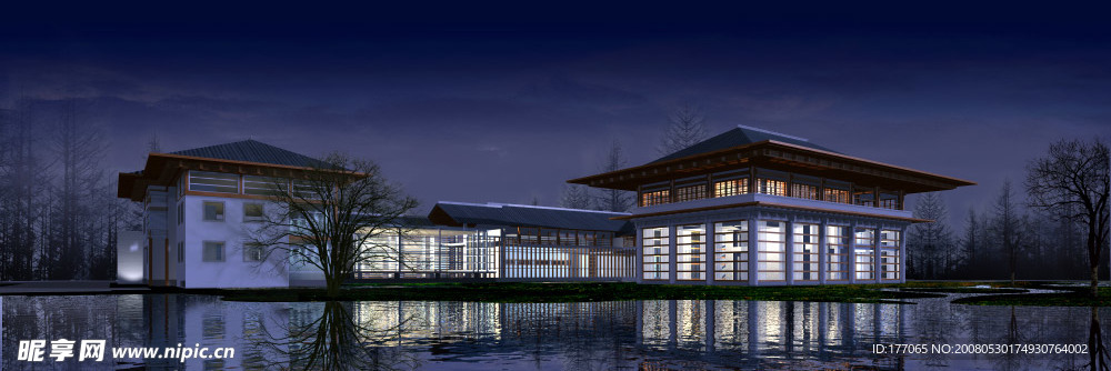 仿古建筑效果图