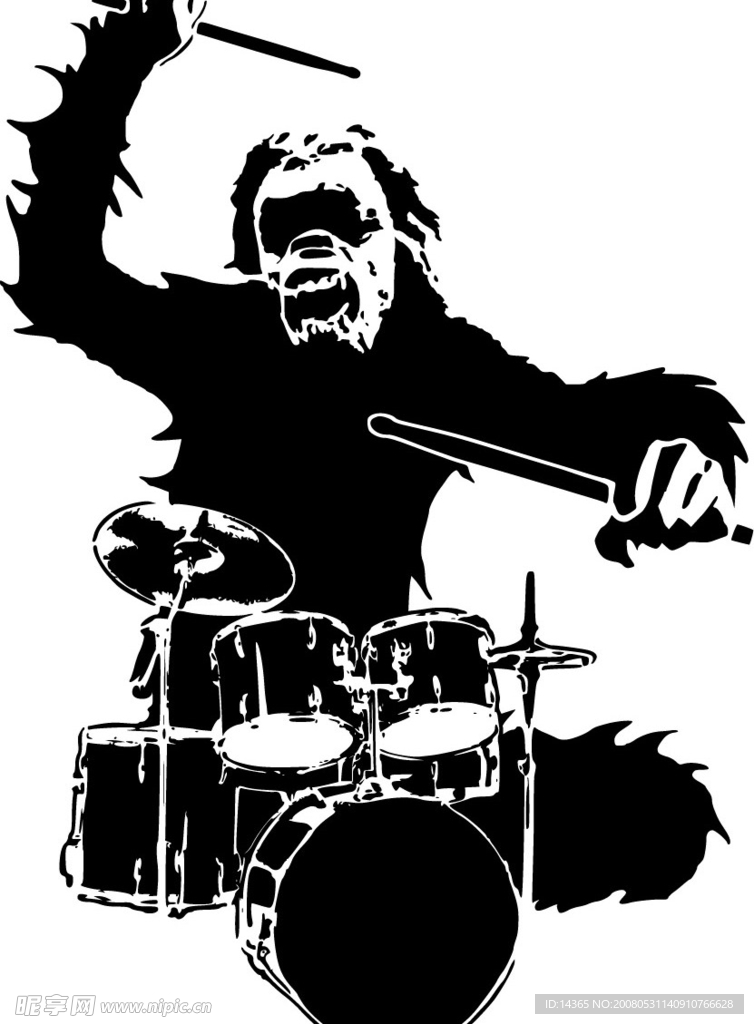 热爱音乐的猩猩鼓手