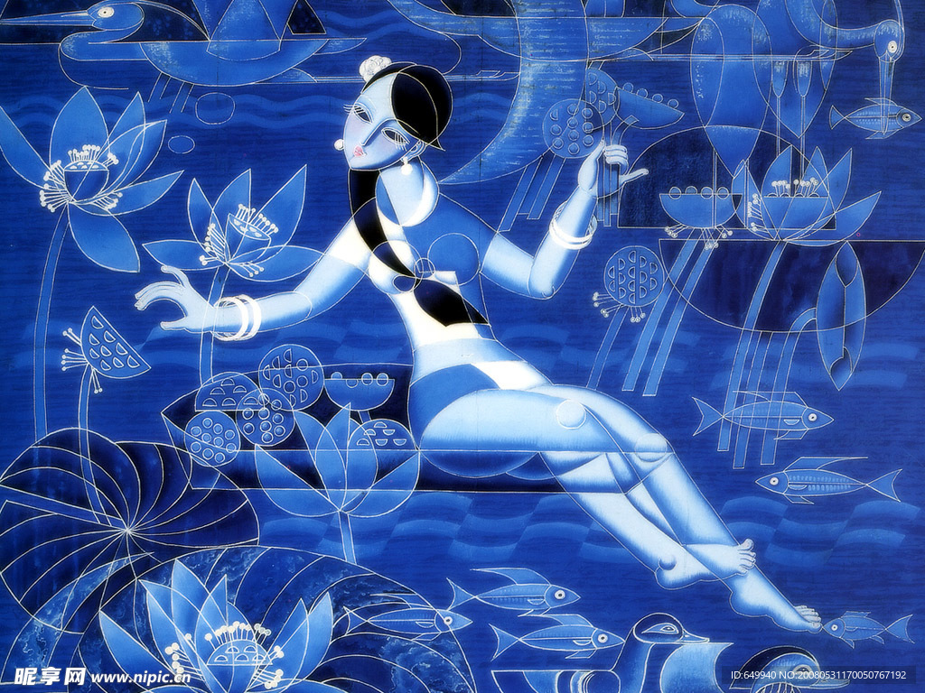 古典美女装饰画