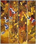 装饰花鸟屏风