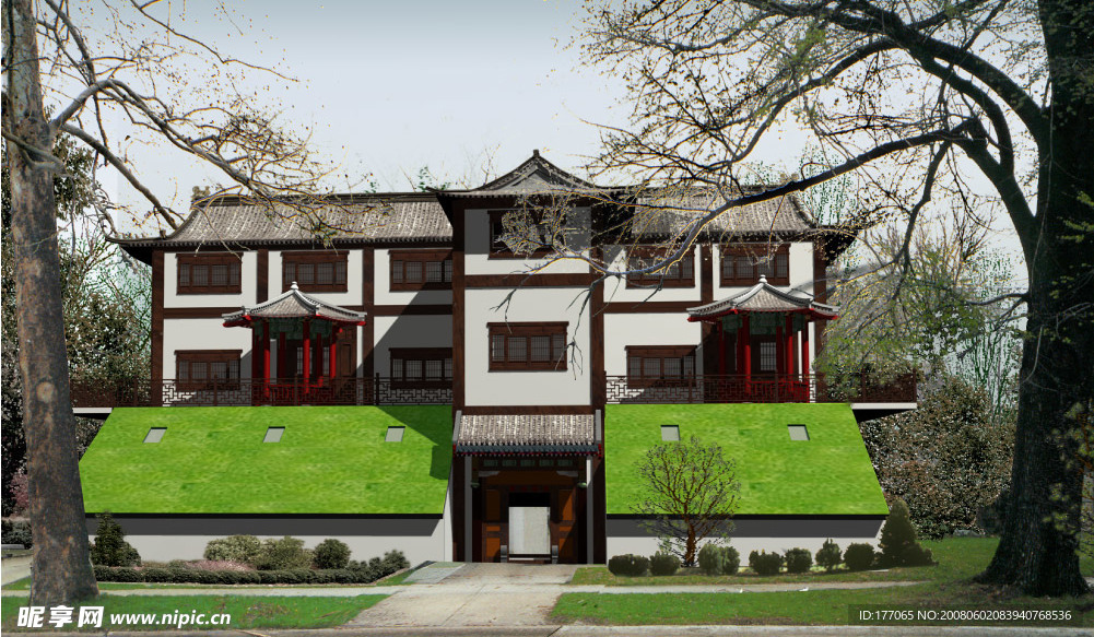 仿古建筑效果图