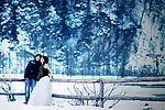 雪地婚纱