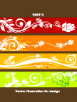 亮丽色彩花纹banner矢量素材2