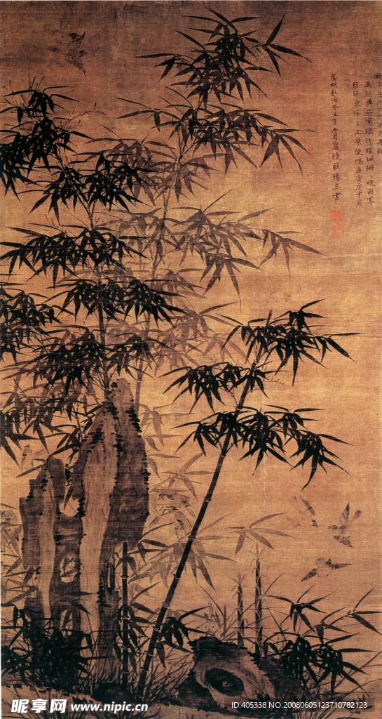 吕瑞俊竹雀图