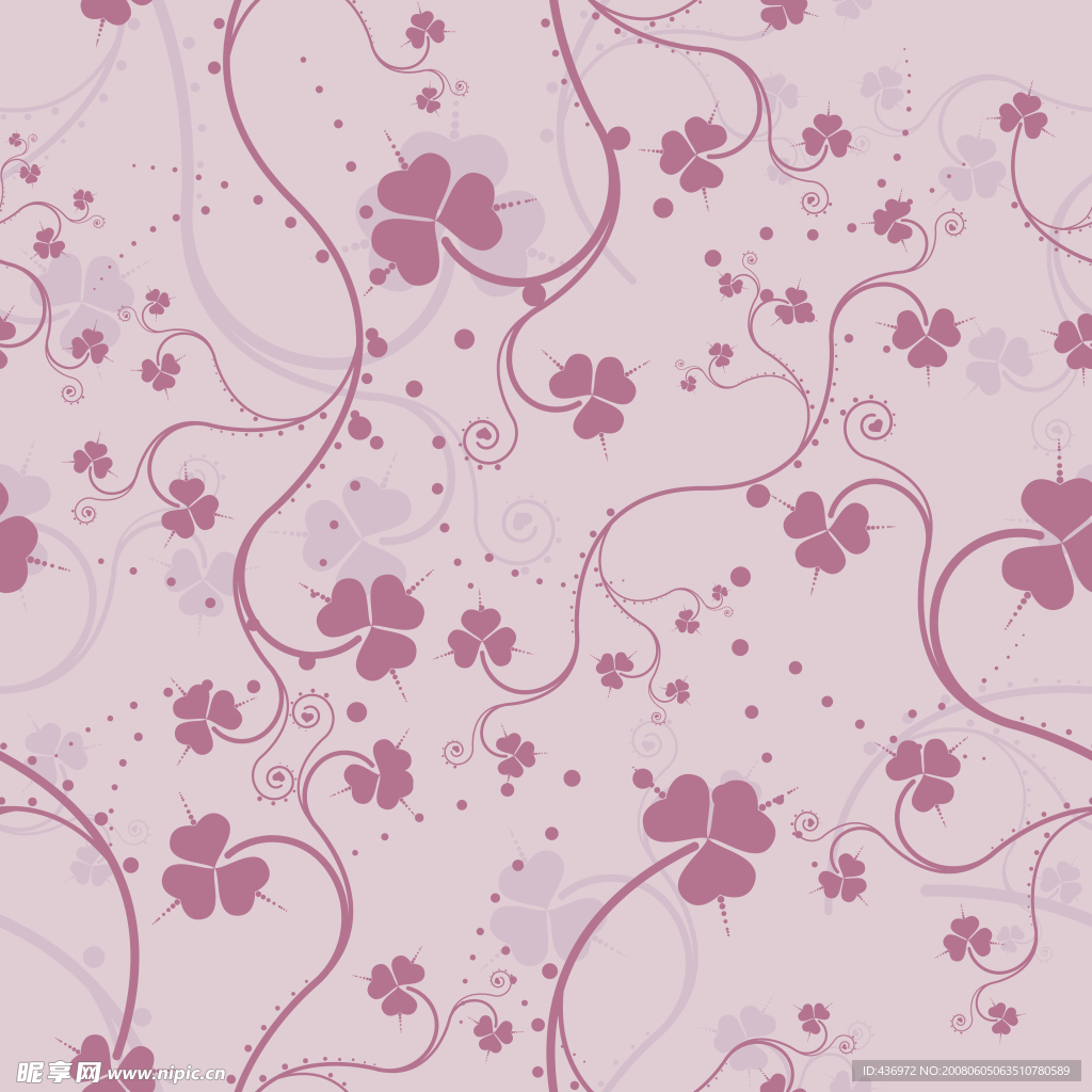 绿色背景花纹