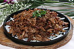 铁板黄羊肉