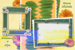 超漂亮的花样画框模板04