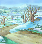 原创写实雪地背景