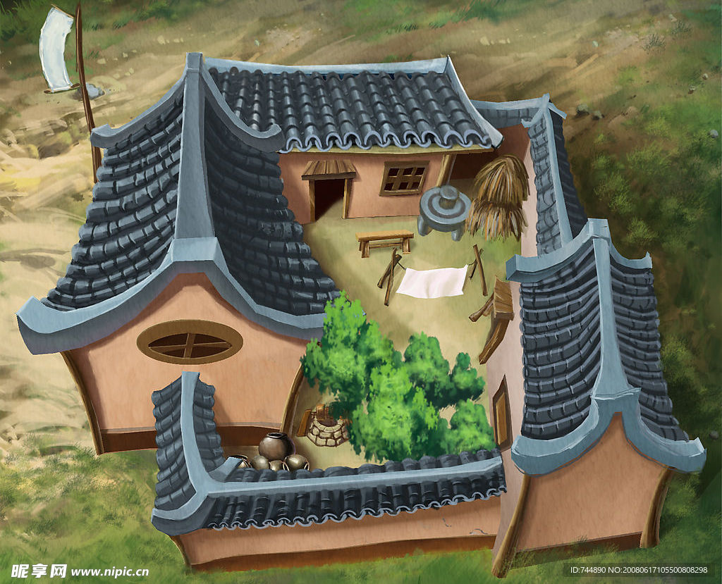 原创麦家包俯视场景