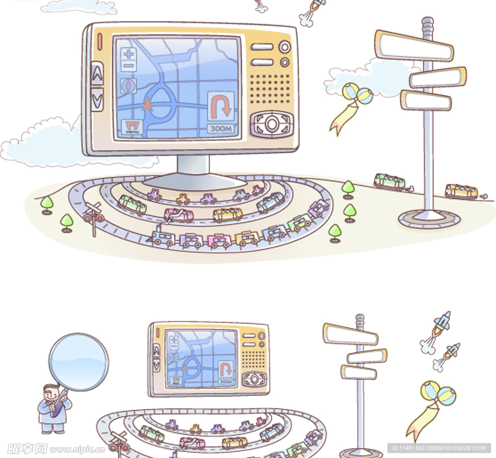 现代科技插画
