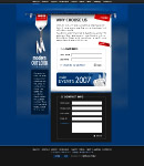 蓝黑色系网站网页PSD模板