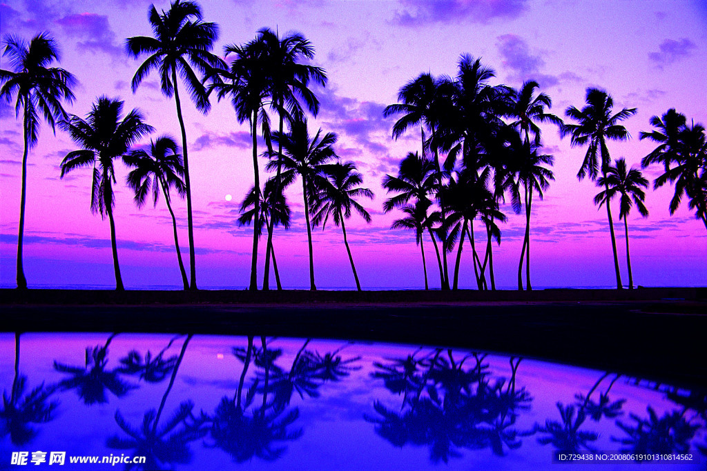 海边浪漫夕阳