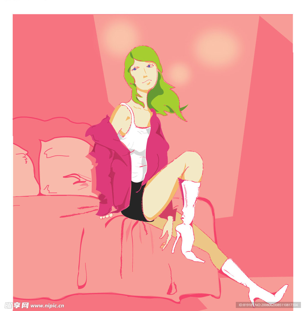 矢量美女