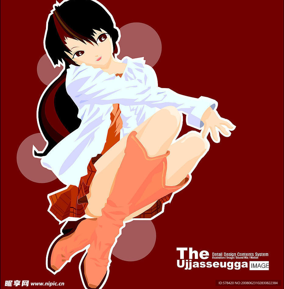 可爱时尚卡通美少女