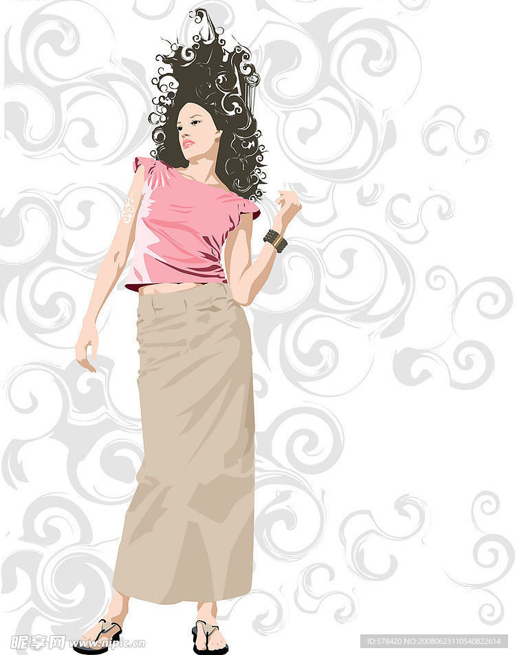 时尚蕾丝美女