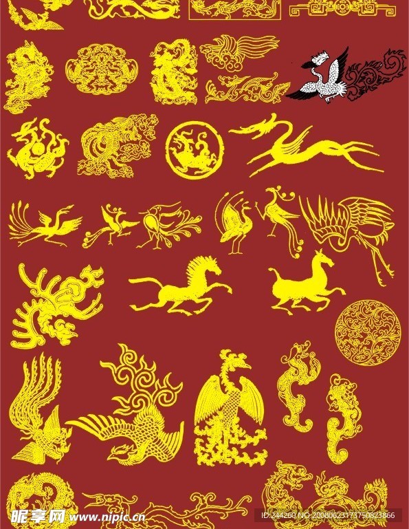 中国古代龙凤马