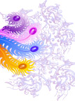 凤尾  古典花纹
