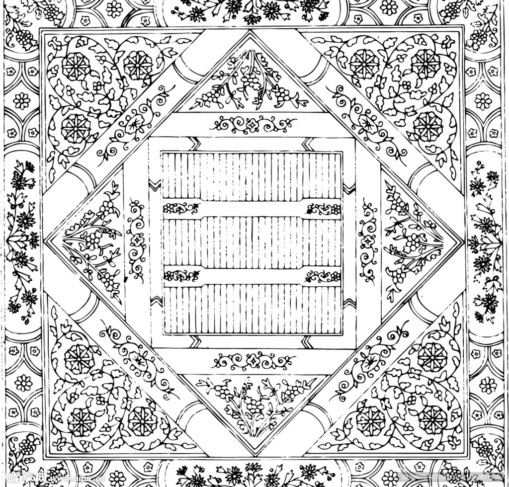 矢量花纹