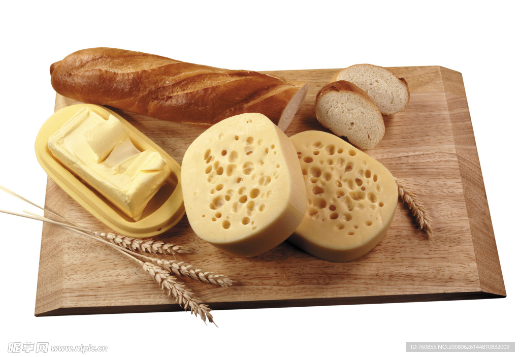 奶酪、黄油和面包