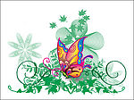 植物蝴蝶花纹
