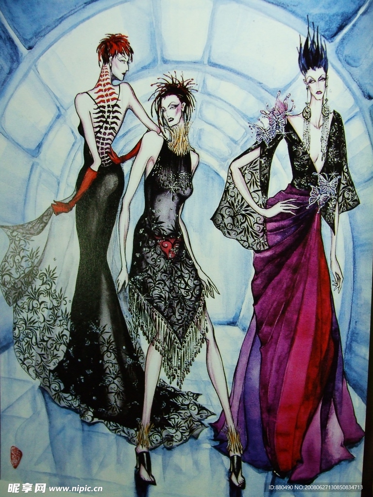 手绘服装画