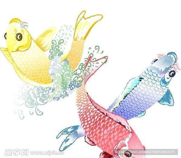 水墨鲤鱼