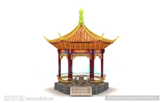 六角亭(模型贴图全)