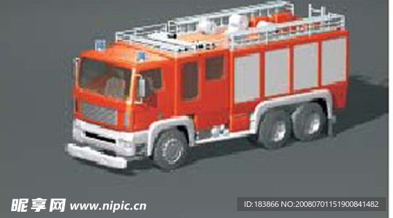 消防车  救火车(模型贴图全)