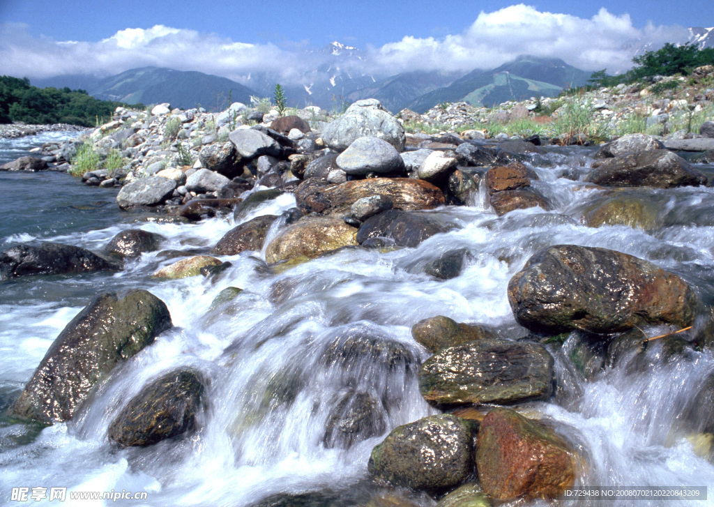 高清流水美景特写图