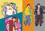 时尚男孩插图