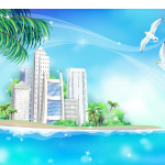 梦般的海岛城市