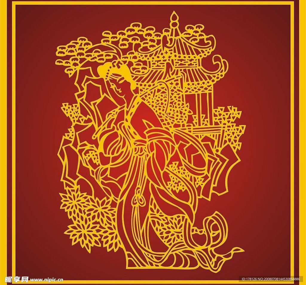 中国古典仕女游园图