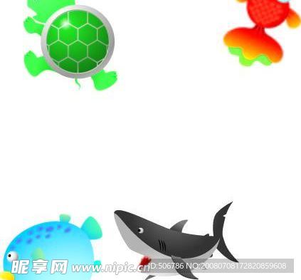 鱼和乌龟鲨鱼要吃胖鱼