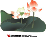 国画矢量素材(竹子牡丹荷花）