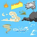 falsh特效尘烟水风火泪