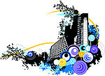 潮流城市建筑主题插画矢量素材