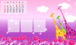 2009年七彩台历模板10月