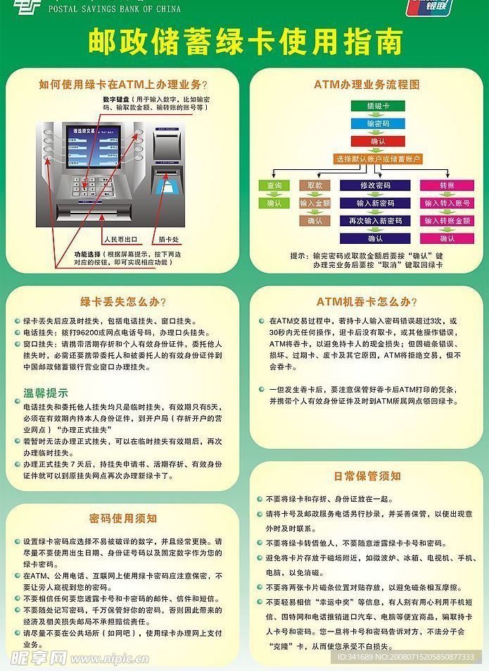 邮政绿卡使用指南