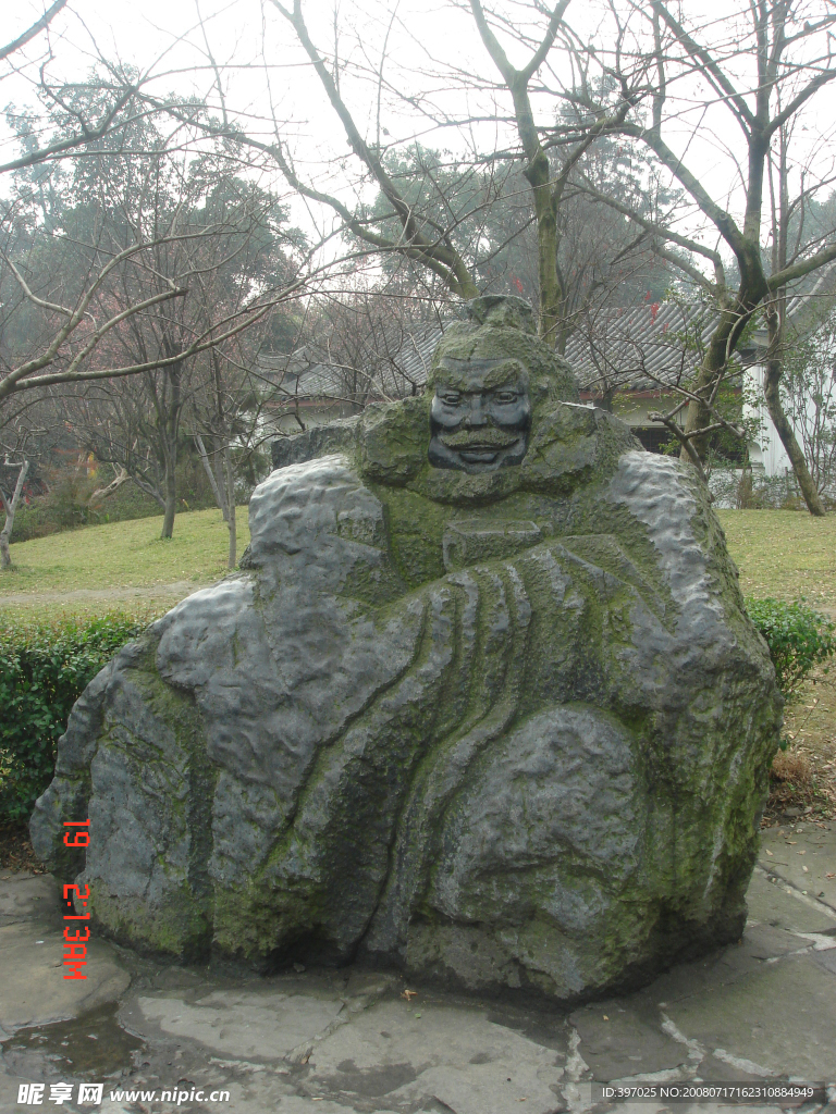 武候祠 张飞石雕