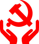 手捧党徽矢量
