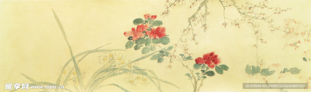 国画花