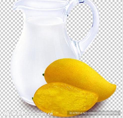 芒果牛奶杯子