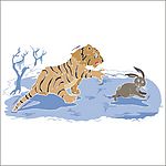 老虎猎食