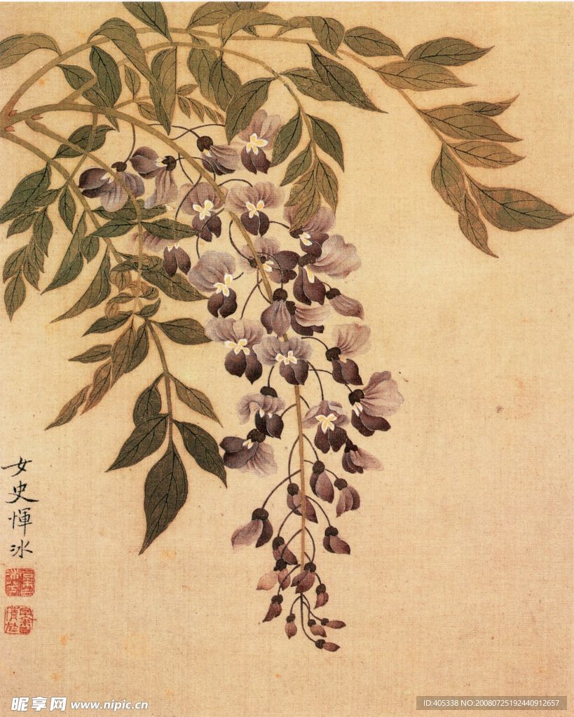 恽冰花卉图