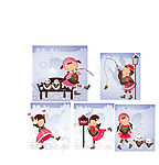 雪人圣诞主题（韩国iClickart四季可爱女孩专辑）