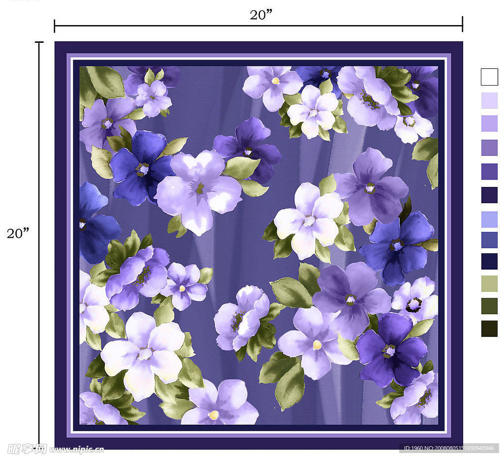 紫色白花